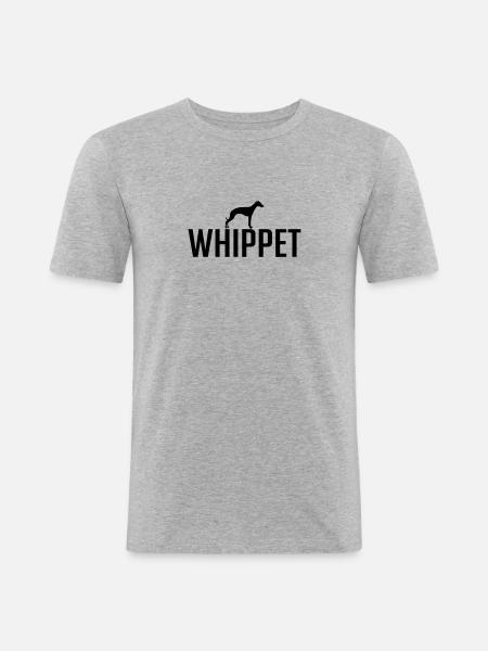 WHIPPET Dog breeds Dogs Greyhound Wilsigns - Men's Slim Fit T-Shirt - heather grey