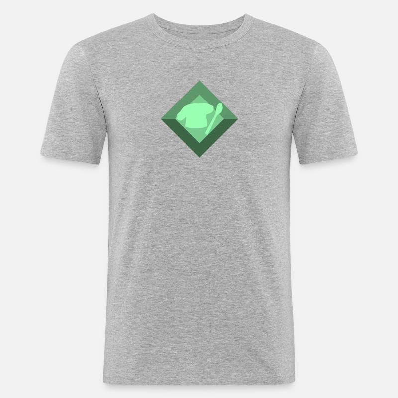 Cuisson de Cupcake Baker - T-shirt près du corps Homme - gris chiné