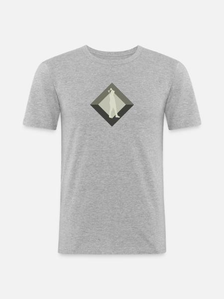 Axtwerfen Axtwerfen Doppelaxt - Männer Slim Fit T-Shirt - Grau meliert