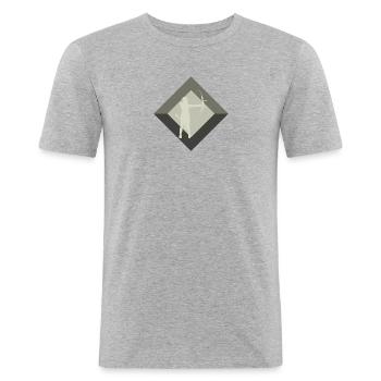 Bogen Bogenschütze Langbogen - Männer Slim Fit T-Shirt - Grau meliert - Vorne - Nik (191cm)