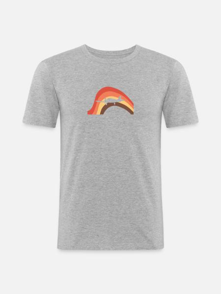 Dépliants sur l’aérospatiale - T-shirt près du corps Homme - gris chiné