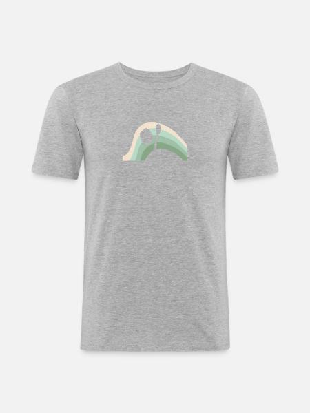 Cupcake Muffin Törtchen - Männer Slim Fit T-Shirt - Grau meliert