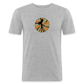 Astrophysics Astrophysics Celestial Bodies - Men's Slim Fit T-Shirt - heather grey - Front - Nik (191cm)