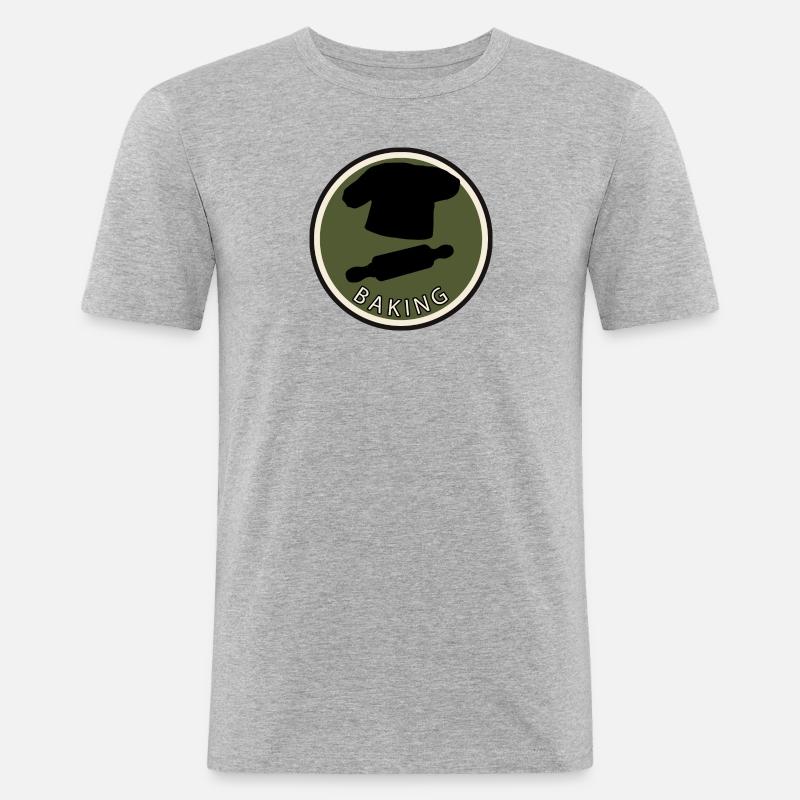 Cuisson de Backen Cupcake - T-shirt près du corps Homme - gris chiné