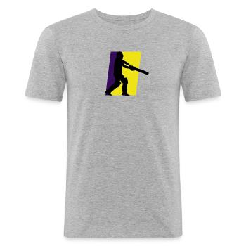 Pitcher Cricket Throwing - Men's Slim Fit T-Shirt - heather grey - Front - Nik (191cm)