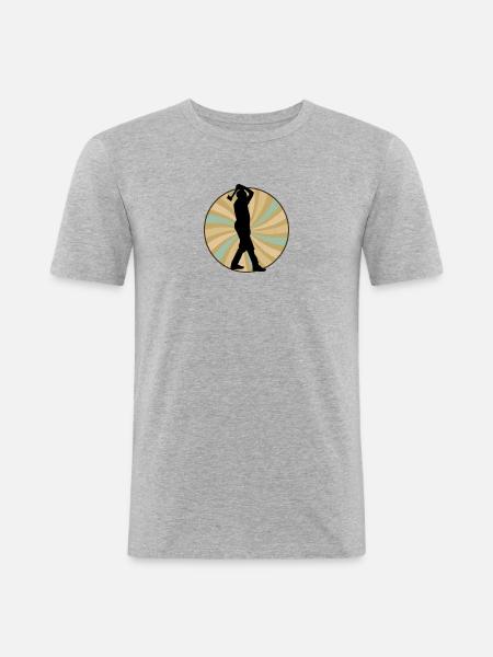 Axtwerfen Sportart Axtwerfen - Männer Slim Fit T-Shirt - Grau meliert