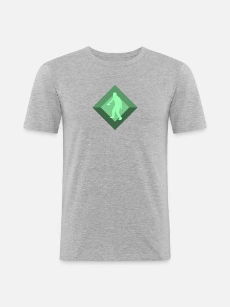 Discgolf Sportart Discgolf - Männer Slim Fit T-Shirt - Grau meliert