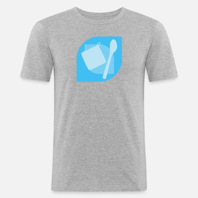 Backen Bäcker Kuchen - Männer Slim Fit T-Shirt - Grau meliert
