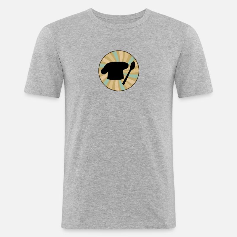 Backwaren Backen Backen - Männer Slim Fit T-Shirt - Grau meliert