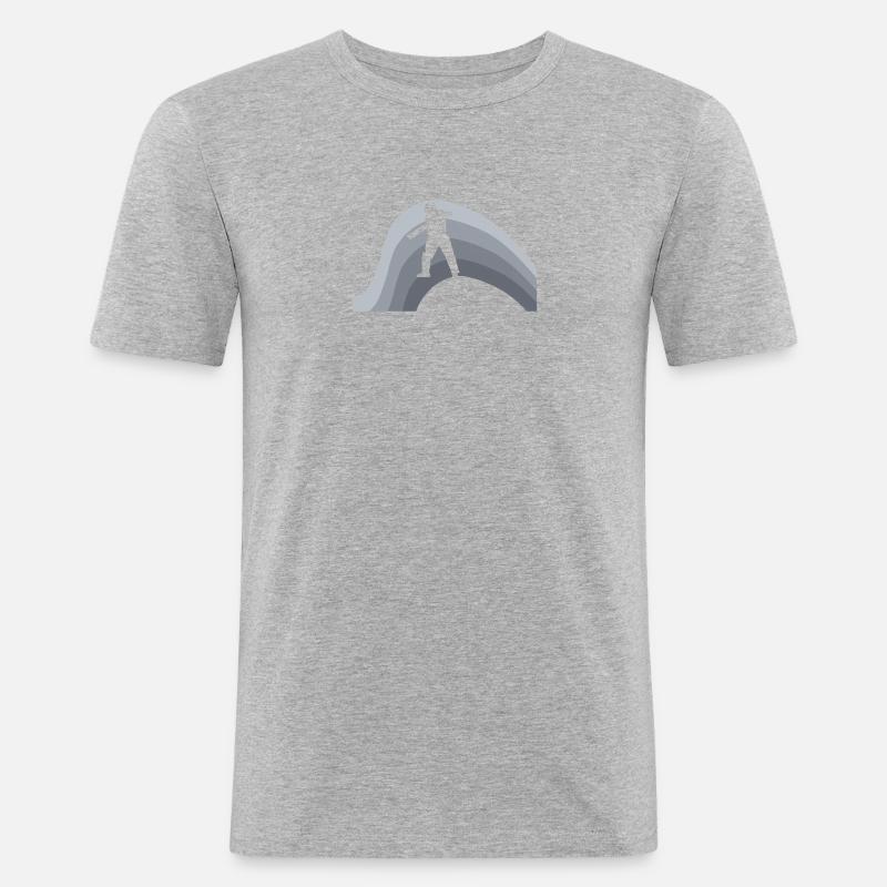 Pitcher Cricket Pitcher - Männer Slim Fit T-Shirt - Grau meliert