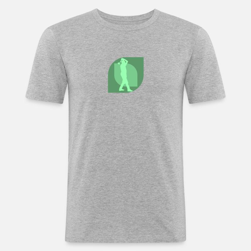 Axtwerfen Axtwerfen Axe Throwing - Männer Slim Fit T-Shirt - Grau meliert