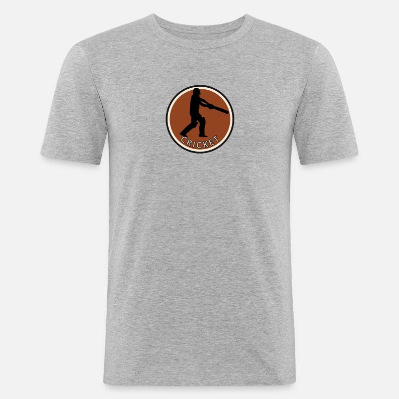 Pitcher Pitcher Cricketmannschaft - Männer Slim Fit T-Shirt - Grau meliert