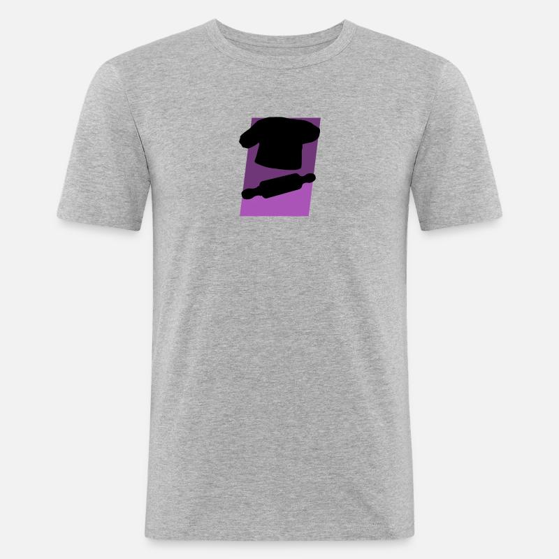Backwaren Cupcake Backwaren - Männer Slim Fit T-Shirt - Grau meliert