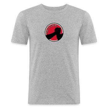 Strong Arm Wrestling - Men's Slim Fit T-Shirt - heather grey - Front - Nik (191cm)