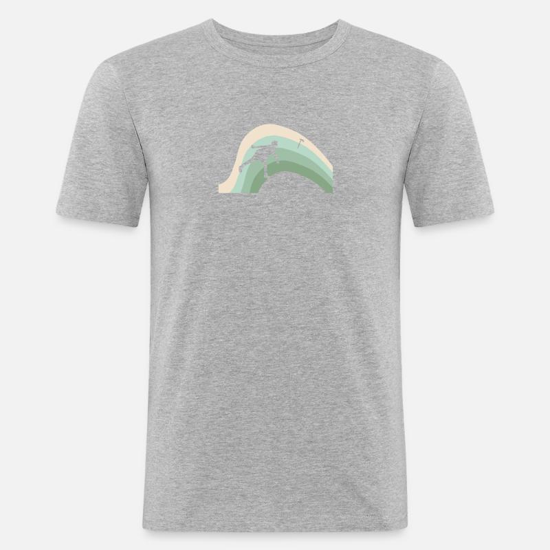 Axt Axtwerfen - Männer Slim Fit T-Shirt - Grau meliert