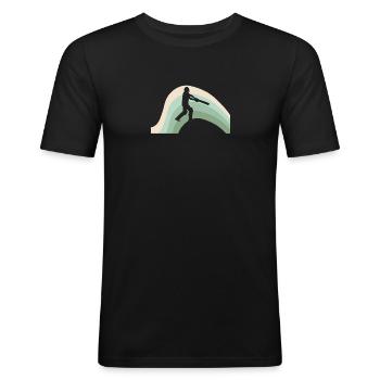 Pitcher Cricket Cricket - Men's Slim Fit T-Shirt - black - Front - Nik (191cm)
