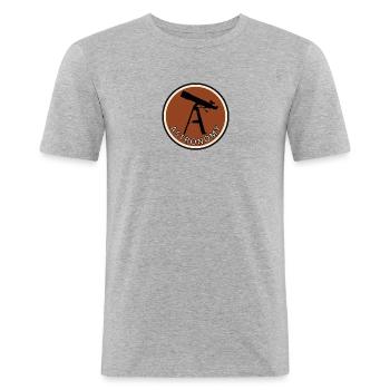 astrophysics celestial bodies physicists - Men's Slim Fit T-Shirt - heather grey - Front - Nik (191cm)