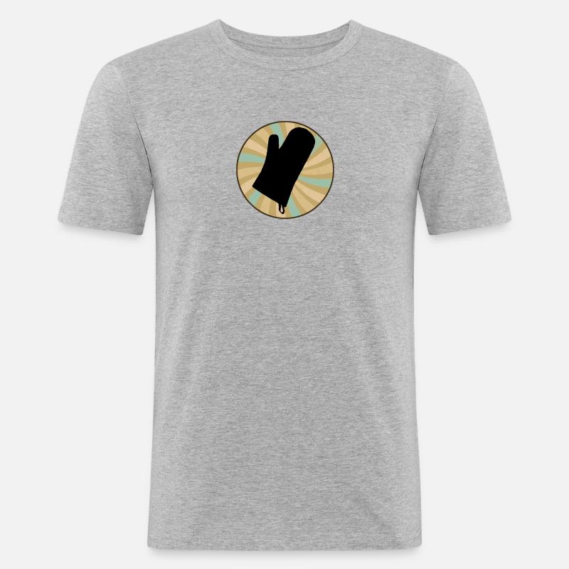 Baking Backwaren - Männer Slim Fit T-Shirt - Grau meliert