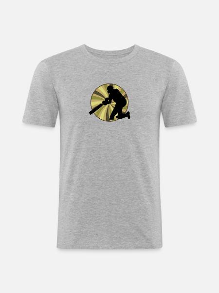 Cricketer Cricket Team Cricket Team - Men's Slim Fit T-Shirt - heather grey