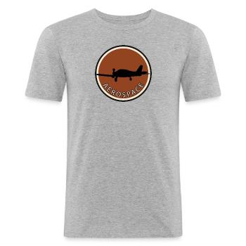 Aviators Aerospace Aviators - Men's Slim Fit T-Shirt - heather grey - Front - Nik (191cm)
