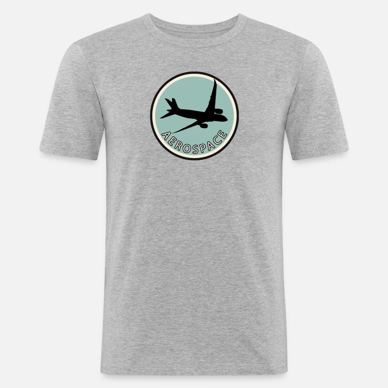 Luftfahrt Flieger Luftfahrt - Männer Slim Fit T-Shirt - Grau meliert