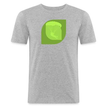Skydiving Paragliding Air - Men's Slim Fit T-Shirt - heather grey - Front - Nik (191cm)