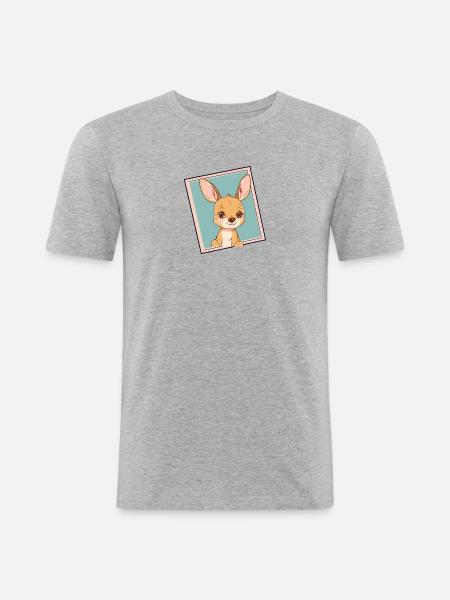 Kangaroo marsupial Sydney - Men's Slim Fit T-Shirt - heather grey