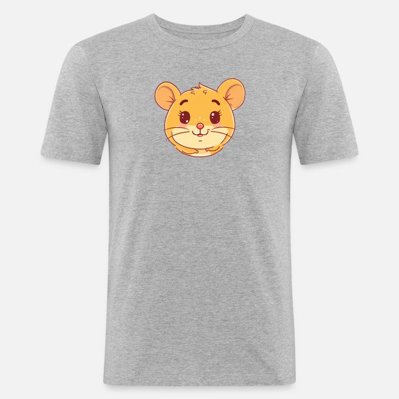 Mäuse Maus - Männer Slim Fit T-Shirt - Grau meliert
