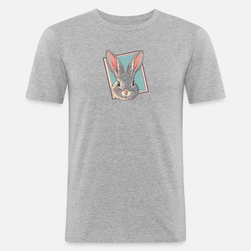 Bunny Easter Bunny - Men's Slim Fit T-Shirt - heather grey