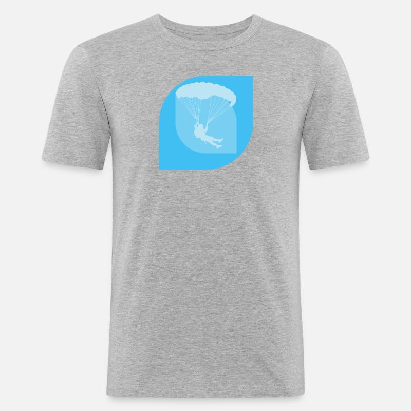 Parachutisme - T-shirt près du corps Homme - gris chiné