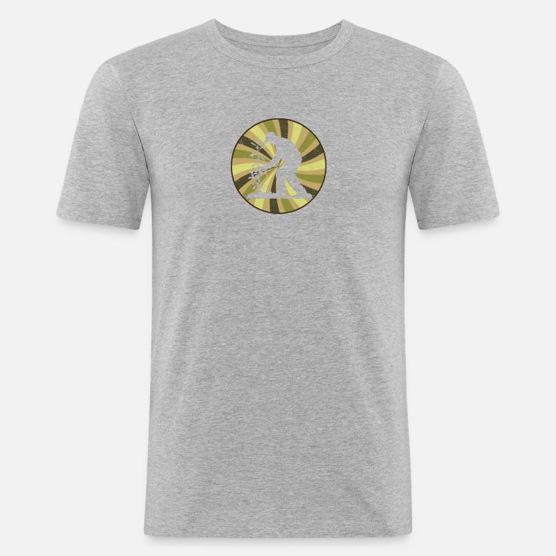 Gartenarbeit Garten - Männer Slim Fit T-Shirt - Grau meliert