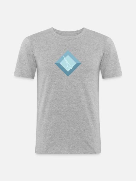 Friseur Frisör - Männer Slim Fit T-Shirt - Grau meliert