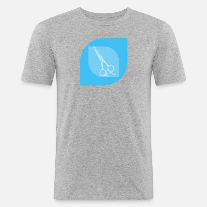 Friseur Coiffeur - Männer Slim Fit T-Shirt - Grau meliert