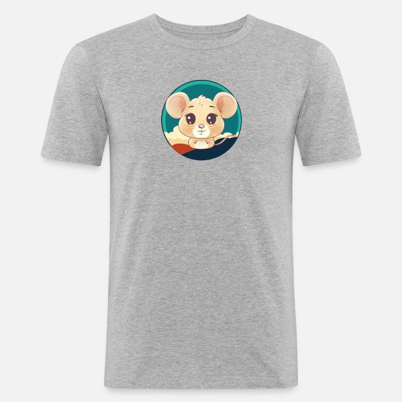 Mouse Mouse - Men's Slim Fit T-Shirt - heather grey