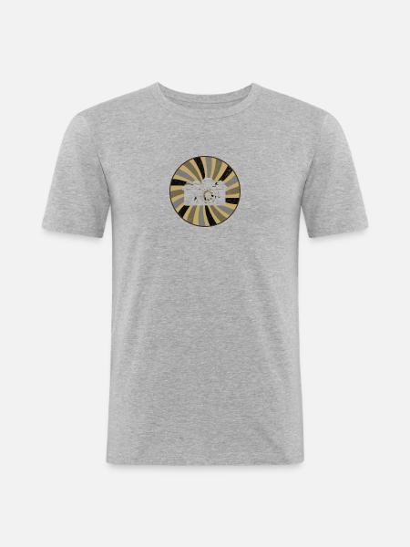 Photography Camera Lens - Men's Slim Fit T-Shirt - heather grey