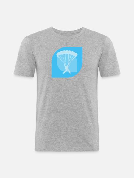 Parachutisme Aviation Adrénaline - T-shirt près du corps Homme - gris chiné
