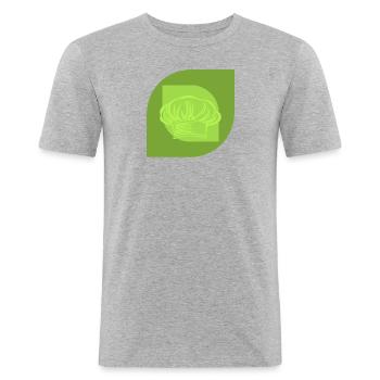 Koch Kochkunst - Männer Slim Fit T-Shirt - Grau meliert - Vorne - Nik (191cm)