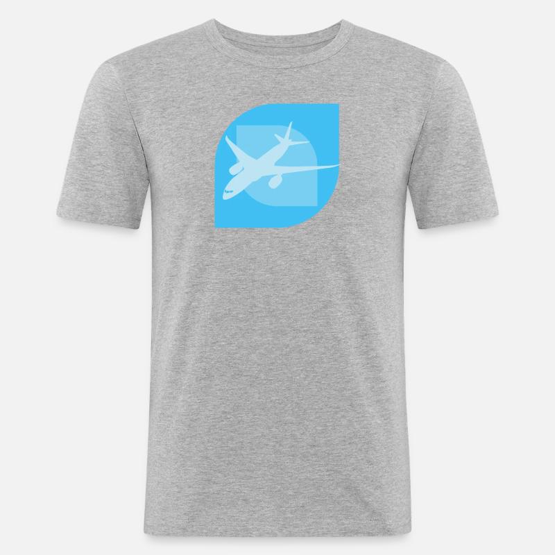 Aerospace Engineering Flugzeug Luftfahrt - Männer Slim Fit T-Shirt - Grau meliert