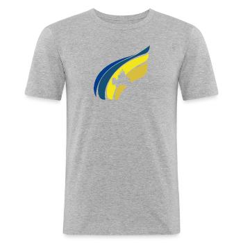 Autocross Rennauto - Männer Slim Fit T-Shirt - Grau meliert - Vorne - Nik (191cm)