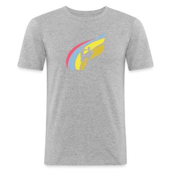 Coiffeur Peigne de coiffure - T-shirt près du corps Homme - gris chiné - Devant - Nik (191cm)