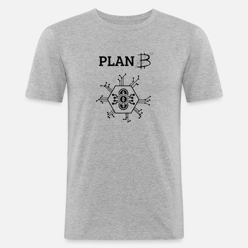 Krypto - Männer Slim Fit T-Shirt - Grau meliert