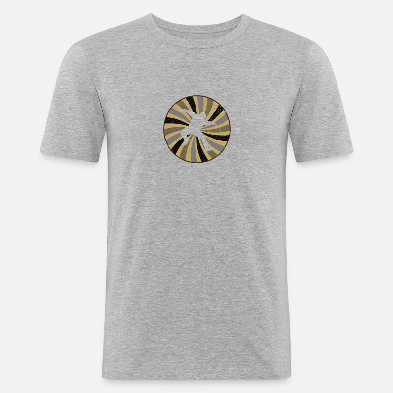 Breakdance Power Moves - Männer Slim Fit T-Shirt - Grau meliert