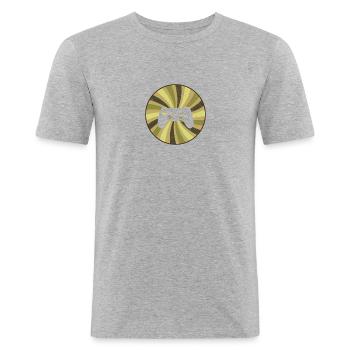 Gaming PC Console - Men's Slim Fit T-Shirt - heather grey - Front - Nik (191cm)