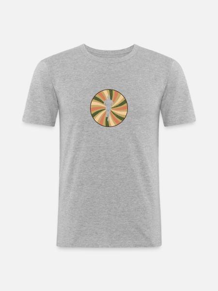 Marathon Running Laeufer - Men's Slim Fit T-Shirt - heather grey