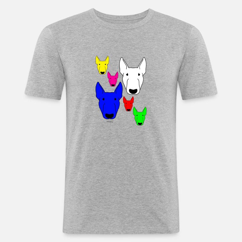 Bully Farben - Männer Slim Fit T-Shirt - Grau meliert