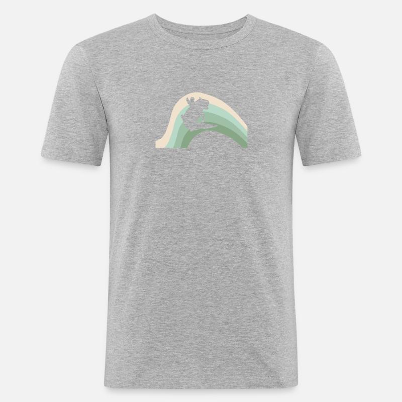 Axolotls Axolotl - Männer Slim Fit T-Shirt - Grau meliert