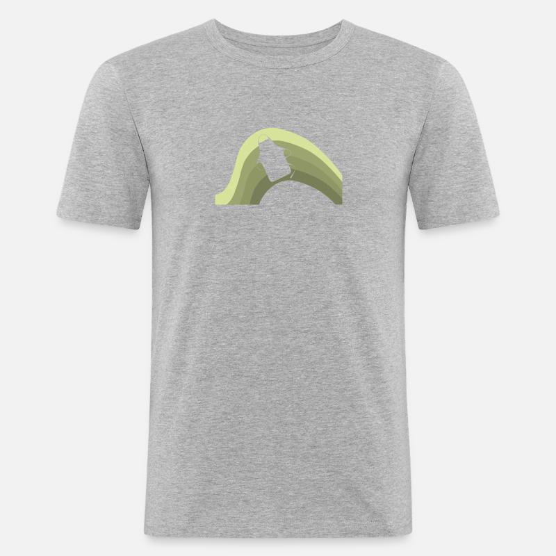 Bäckerei Backwaren - Männer Slim Fit T-Shirt - Grau meliert