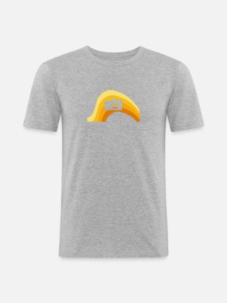 Fotografie Fotograf Spiegelreflex - Männer Slim Fit T-Shirt - Grau meliert