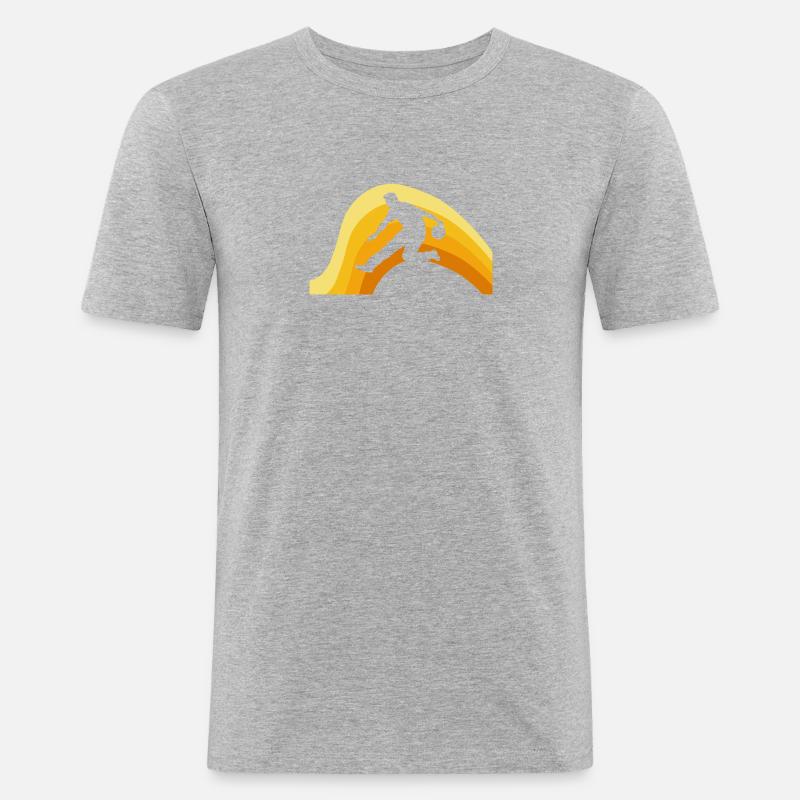 Bowling Strike Bowlingteam - Männer Slim Fit T-Shirt - Grau meliert