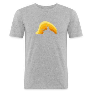 Gymnastics Handstand - Men's Slim Fit T-Shirt - heather grey - Front - Nik (191cm)